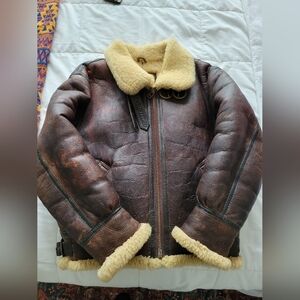 Brown Shearling Leather Jacket